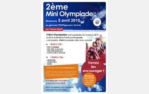 2ème MINI OLYMPIADE 5 avril 2015