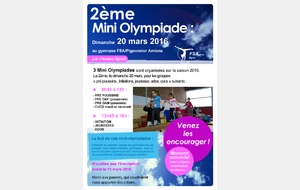 La deuxième mini-olympiade arrive !