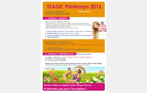 Stage de Printemps