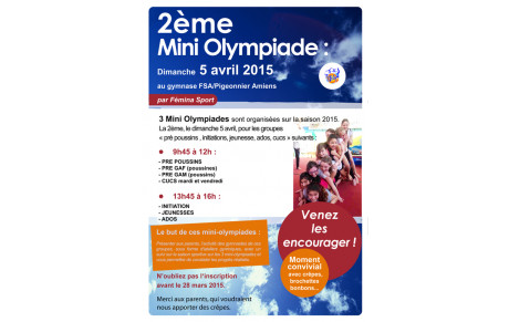 2ème MINI OLYMPIADE 5 avril 2015